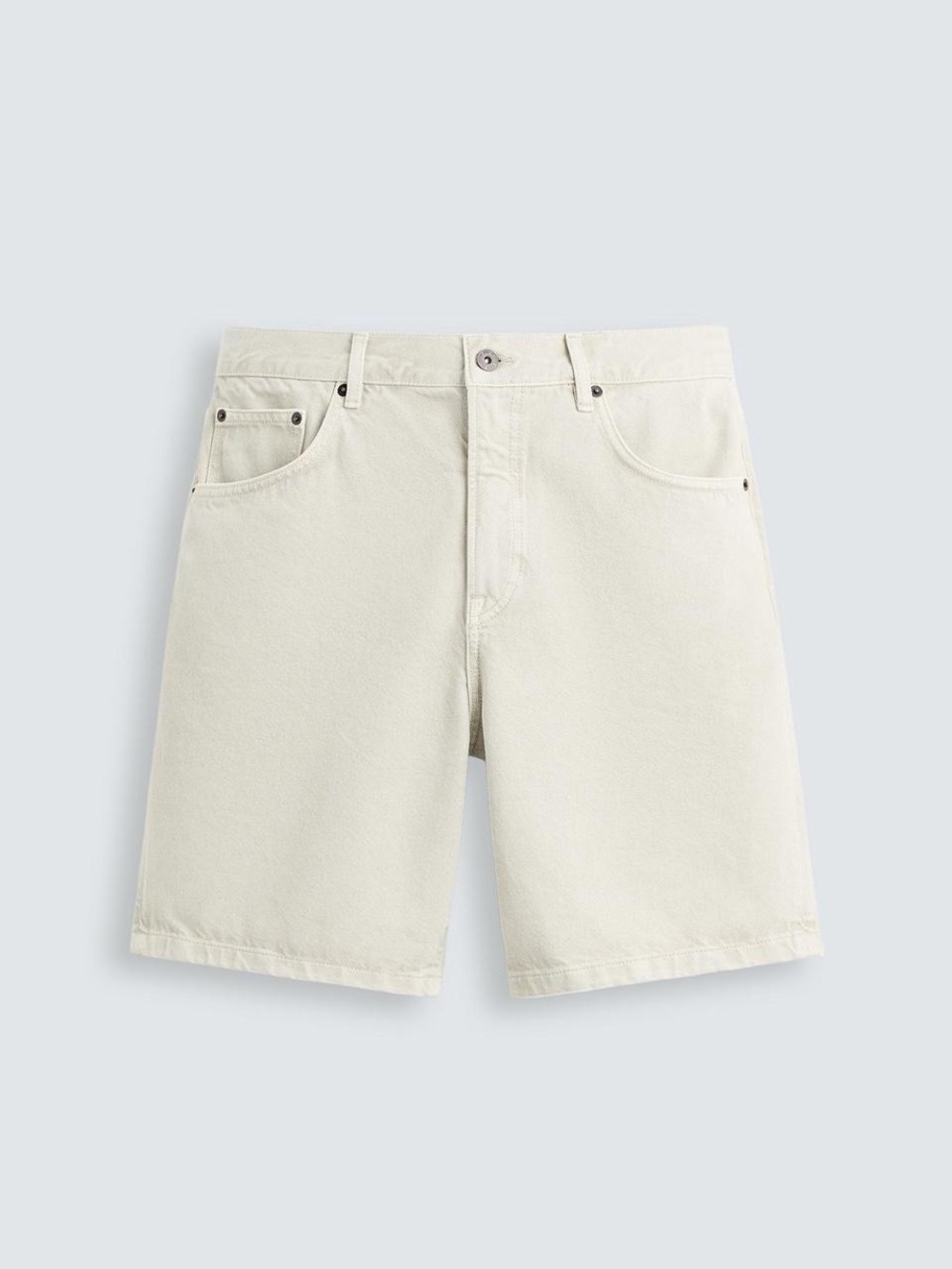Zara Women's Cream Denim Jean Shorts